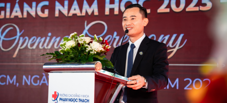Chủ tịch HĐQT Trường Cao đẳng Y khoa Phạm Ngọc Thạch phát biểu