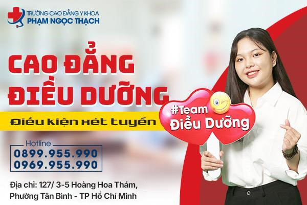 Trường Cao đẳng Y khoa Phạm Ngọc Thạch tuyển sinh ngành Điều dưỡng khối D01