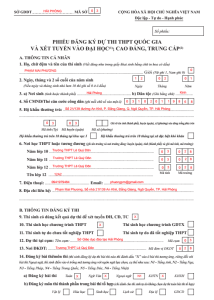 Hồ sơ đăng kí thi THPT Quốc gia gồm những gì? Hồ sơ đăng kí thi THPT Quốc gia gồm những gì?